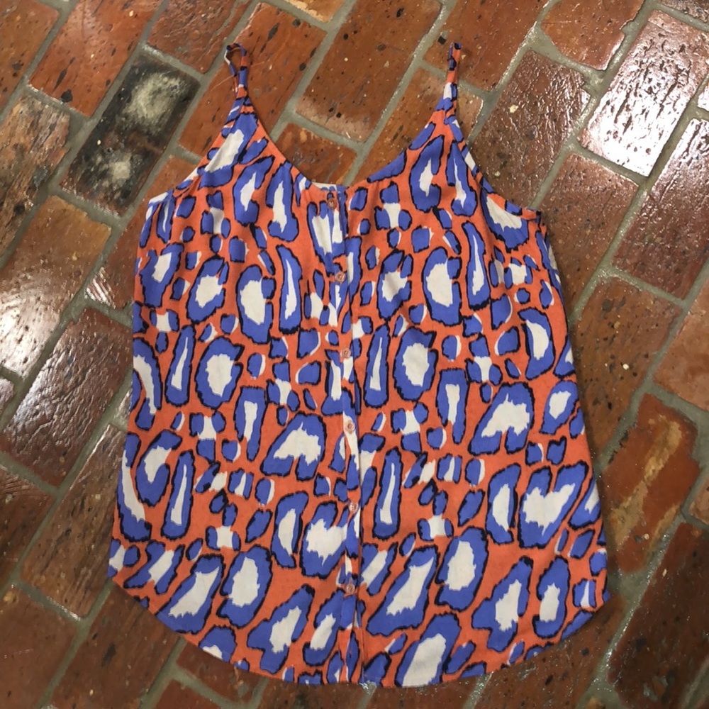 Cabi Isla Cami Leopard Print Button Front Szm - image 2